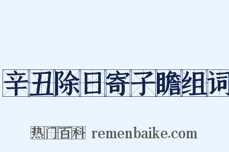 辛丑除日寄子瞻组词是什么意思的图片